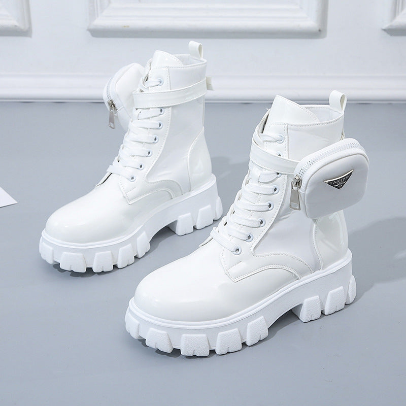 Damen High-Top Stiefel mit robustem Sohlendesign und praktischem Reißverschluss R&B