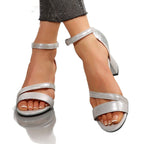 Damen elegante Blockabsatz Sandalen R&B