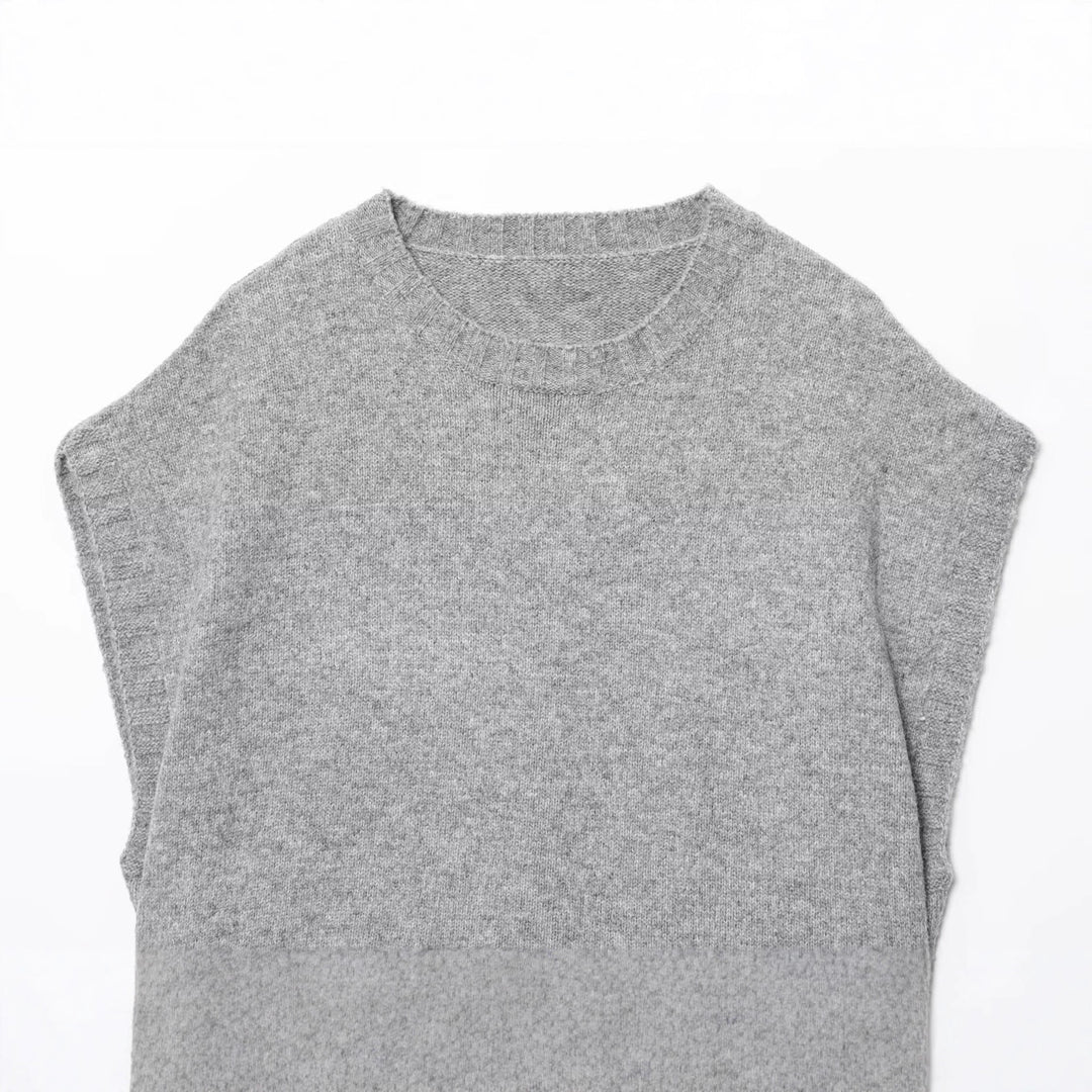 Damen lässiges Stricktop mit asymmetrischem Saum R&B
