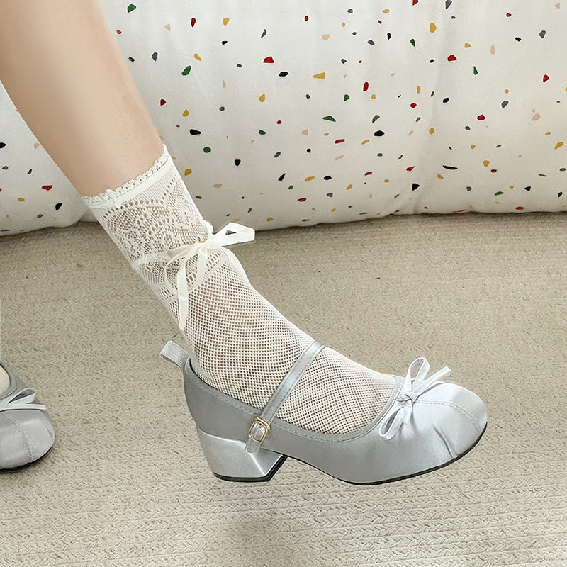 Damen Ballerinas mit elegantem Riemchen und zierlichem Schleifenakzent R&B