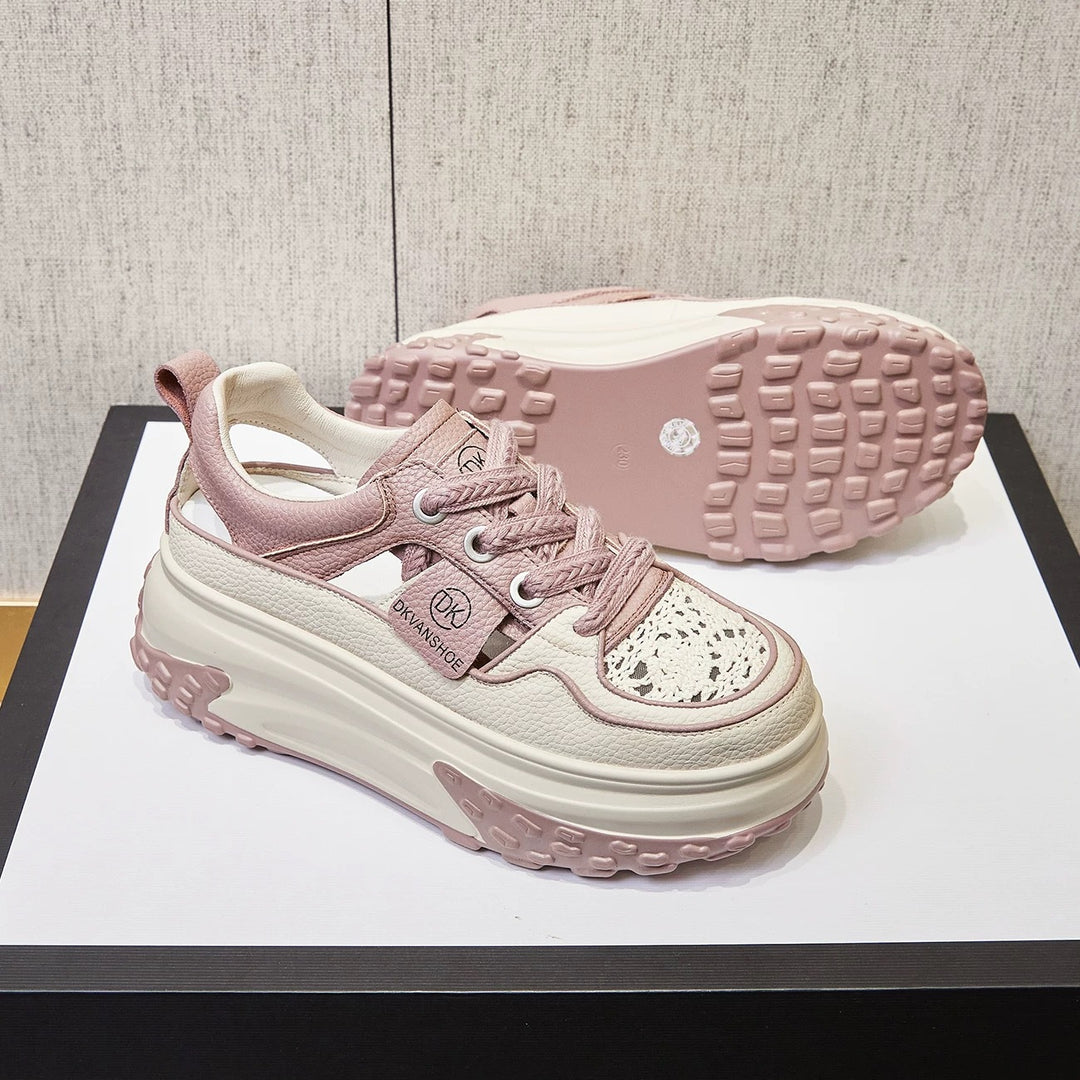 Damen Modische Sneaker mit luftigen Lochungen und dämpfender Laufsohle R&B
