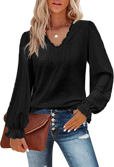 Damen Bluse mit romantischem Schnitt und detailreicher Stickerei R&B