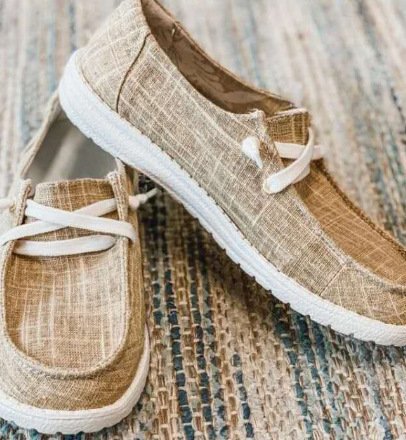 Damen Freizeit-Slip-On Schuhe mit elastischen Schnürdetails und rutschfester Sohle R&B