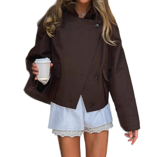 Damen oversized Utility-Jacke mit praktischen Taschen und elegantem Schnitt R&B