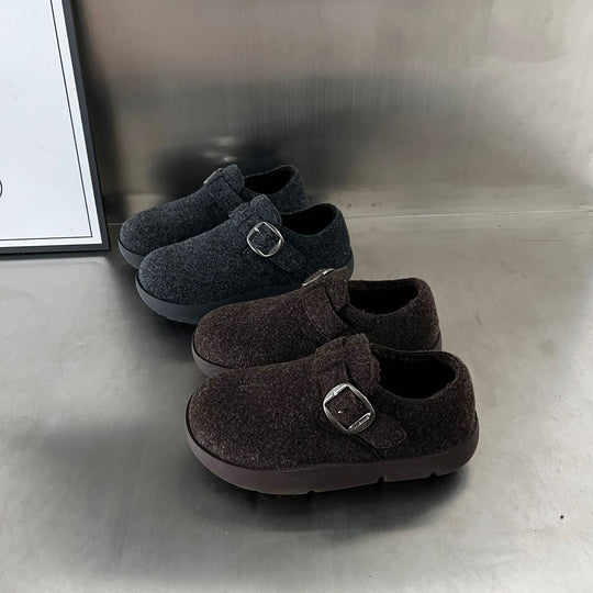 Damen gemütliche Clogs mit modischer Schnallenverzierung R&B