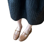 Damen Ballerinas mit elegantem Riemchen und glänzender Oberfläche R&B
