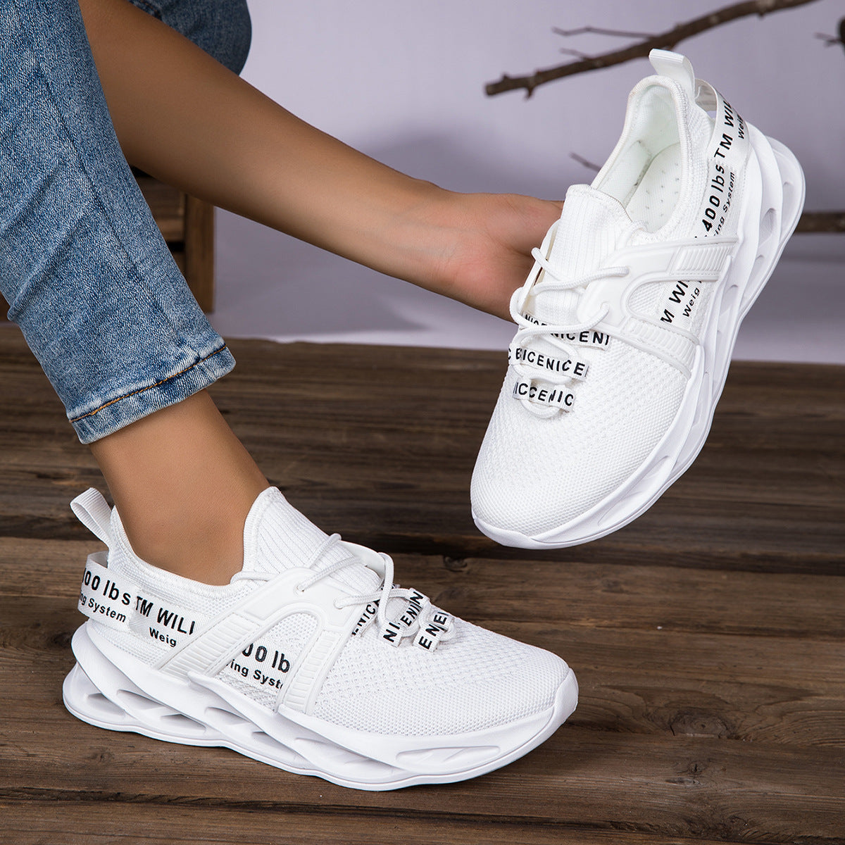 Damen Sportliche Sneakers mit atmungsaktivem Obermaterial und innovativem Dämpfungssystem