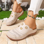 Damen modische und bequeme Clogs mit Blumendesign R&B
