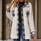 Damen Fleecejacke mit Karomuster R&B