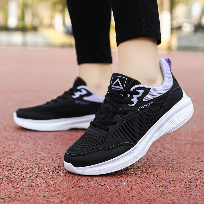 Damen Leichte Fitness-Sneaker mit atmungsaktiver Mesh-Oberfläche und bequemer Dämpfung R&B