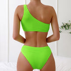 Damen Einseitiger Cut-Out Badeanzug mit attraktiven Details R&B
