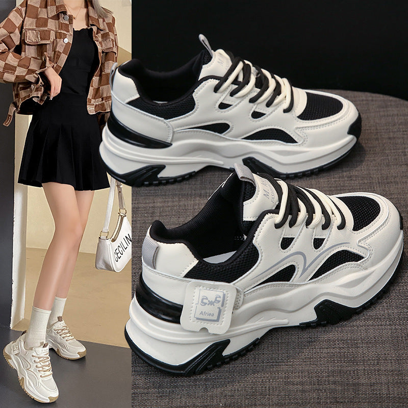 Damen Sportliche Chunky Sneaker mit atmungsaktiver Obermaterialstruktur R&B