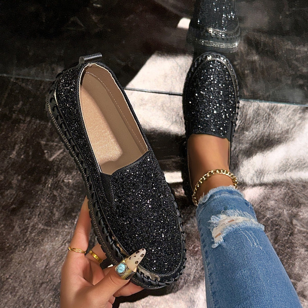 Damen Glitzernde Slip-On Sneakers mit flexiblem Sohlenprofil R&B