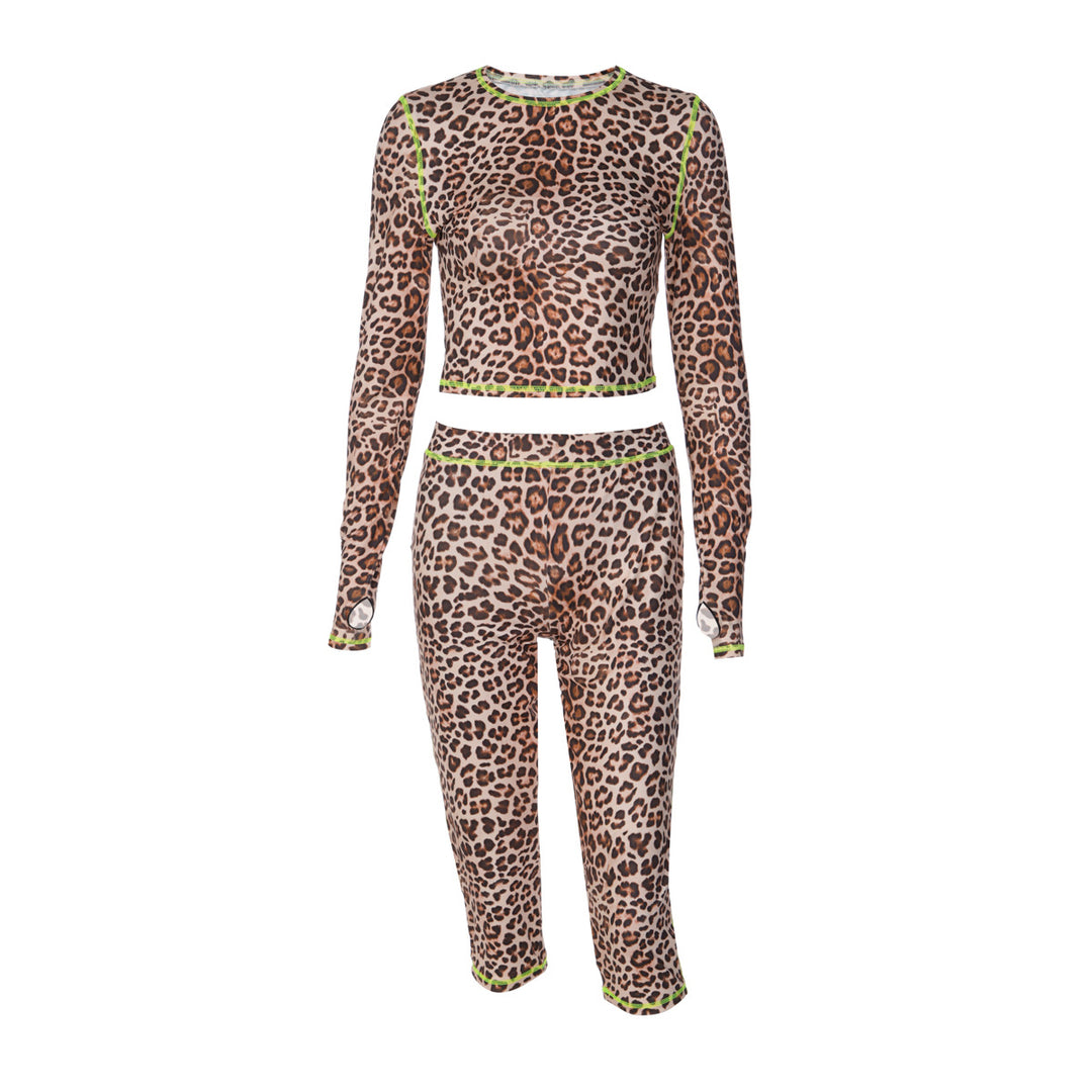 Damen Tierdruck Sport-Set R&B