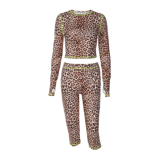 Damen Tierdruck Sport-Set R&B