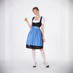 Damen Trachtenkleid mit eleganter Schürze und verspielten Rüschenkanten R&B