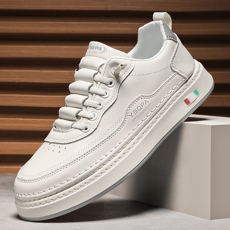 Damen Modische Ledersneaker mit dämpfender Laufsohle und eleganter Naht R&B