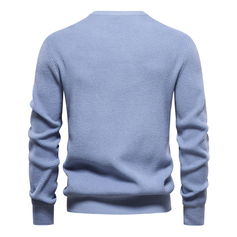 Herren Pullover mit modernem Strukturdesign und auffälligen Farbdetails