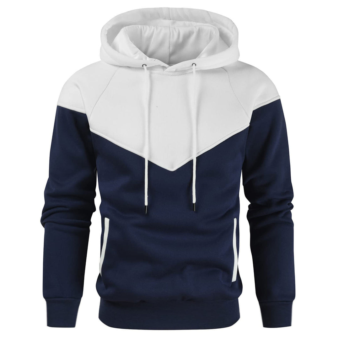Herren modischer Hoodie mit innovativem Patchwork-Design R&B
