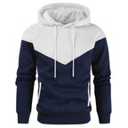 Herren modischer Hoodie mit innovativem Patchwork-Design R&B