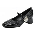 Damen Modische Ballerinas mit geflochtenem Design und blockiertem Absatz