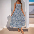 Damen Maxikleid mit schmeichelndem, elastischem Oberteil und floralen Druckdetails R&B
