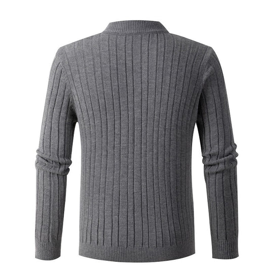 Herren Strickpullover mit hochschließendem Kragen R&B
