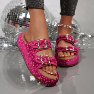 Damen Glitzernde Hippie-Sandalen R&B