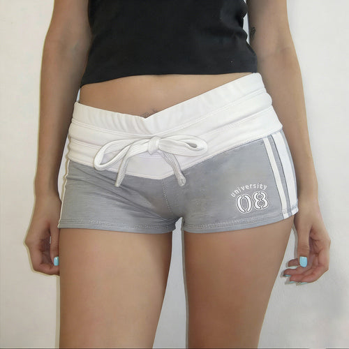 Damen Freizeitshorts mit elastischem Bund und dekorativem Bindegürtel R&B