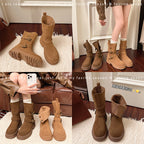 Damen Modische Stiefel mit Riemen-Details und rutschfester Sohle R&B