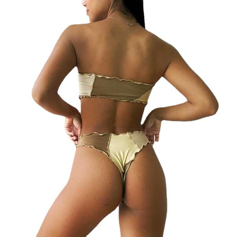 Damen Bandeau-Bikini mit Rüschendetails R&B