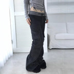 Damen Weite Cargo-Hose mit elastischem Bund und praktischen Taschen R&B