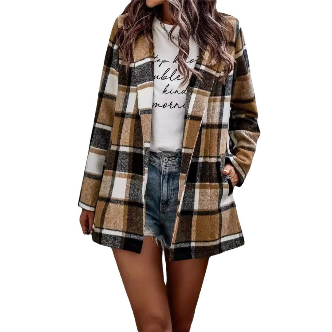 Damen elegante Boucle-Blazer R&B