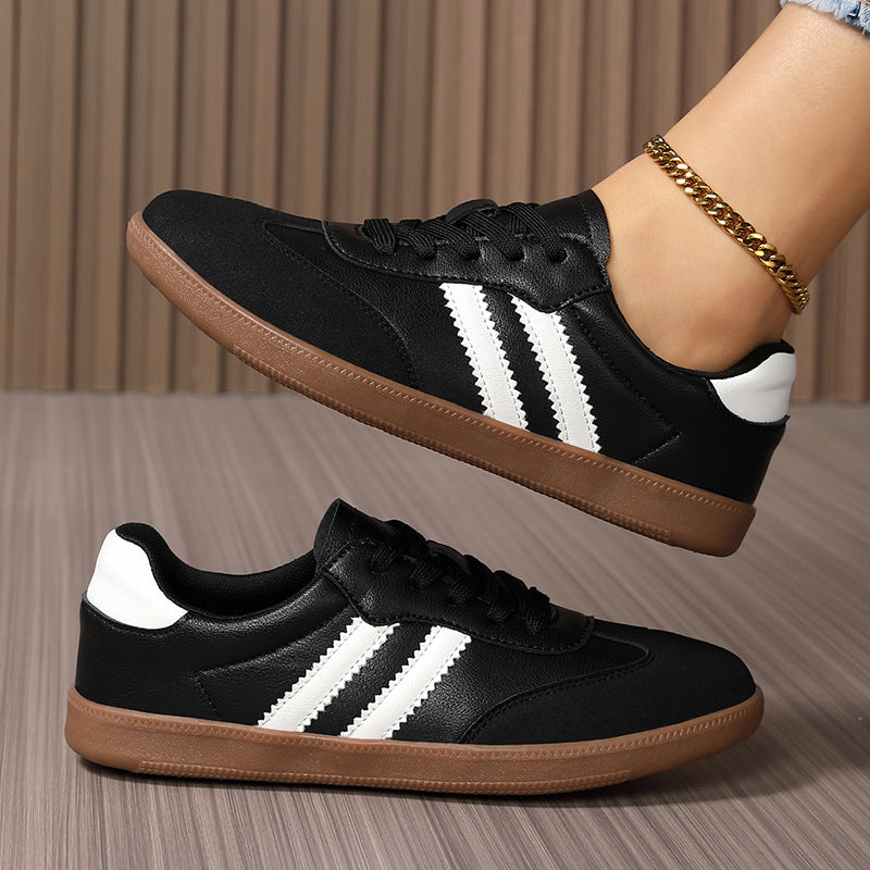 Damen nan Retro-Laufschuh mit Veloursleder-Details, Kontraststreifen und rutschfester Gummilaufsohle R&B