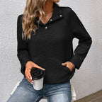Damen Pullover mit strukturiertem Design und Kapuze R&B