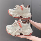 Damen Trendige Chunky Sneakers mit atmungsaktivem Mesh-Obermaterial und innovativem Sohlenprofil R&B