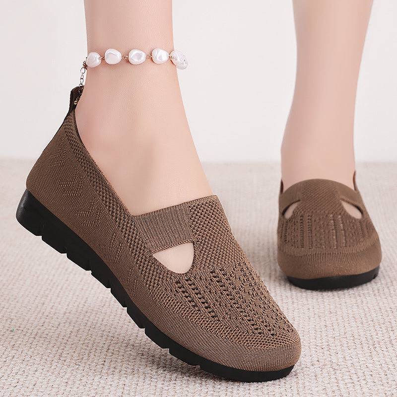 Damen Bequeme Slipper mit elastischem Riemen und atmungsaktivem Obermaterial