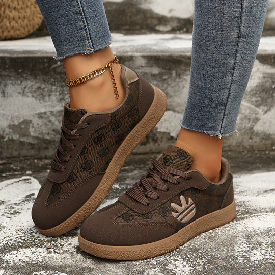 Damen Sneaker mit modischem Print und rutschfester Sohle R&B