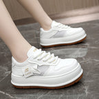 Damen modische Plateau Sneakers mit atmungsaktiver Mesh-Oberfläche und dämpfendem Sohlenprofil R&B