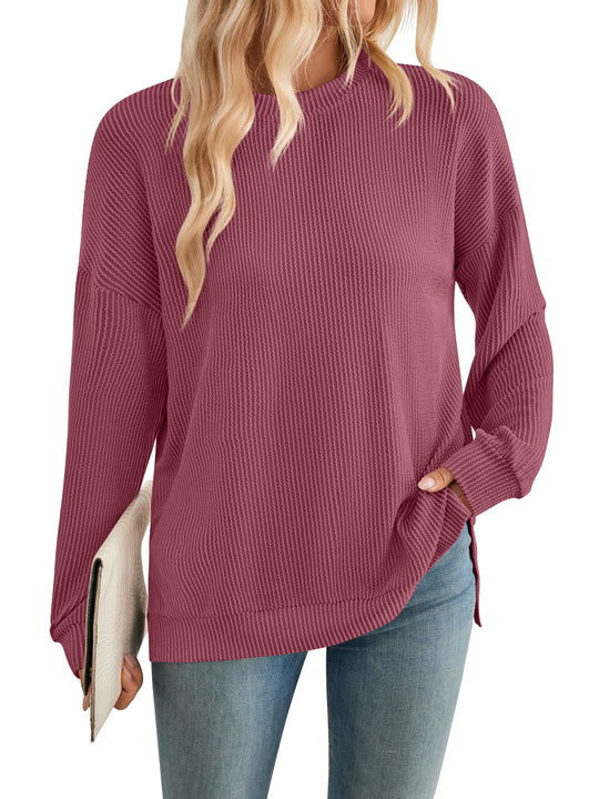 Damen lässiger Strickpullover R&B