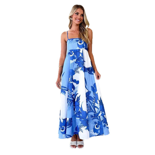 Damen Maxikleid mit verspieltem Blumendesign und ausgeschnittenen Details R&B