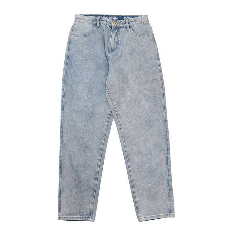 Damen High-Waisted Jeans im Vintage-Stil mit geradem Bein und praktischem Taschendesign R&B