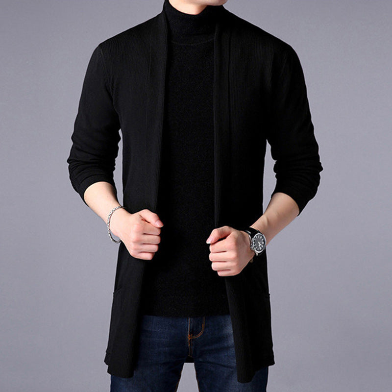 Herren Strickjacke mit offenem Schnitt und praktischem Taschen R&B