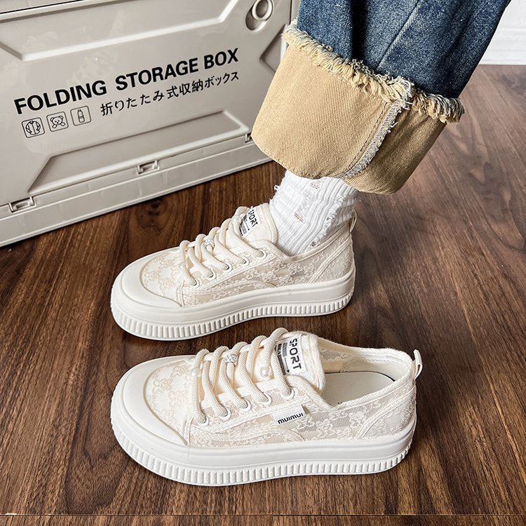 Damen Sneaker mit strapazierfähigem Obermaterial und dicker Laufsohle R&B