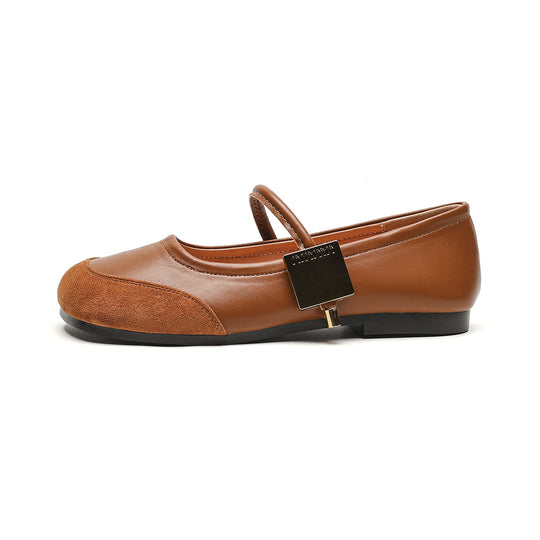 Damen Ballerinas mit verstellbarem Riemchen und modischem Akzent R&B