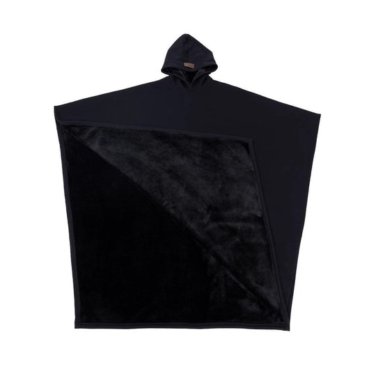 Damen kuscheliger Kapuzenponcho aus weichem Mikrofleece R&B