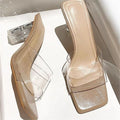 Damen elegante transparente Mules R&B