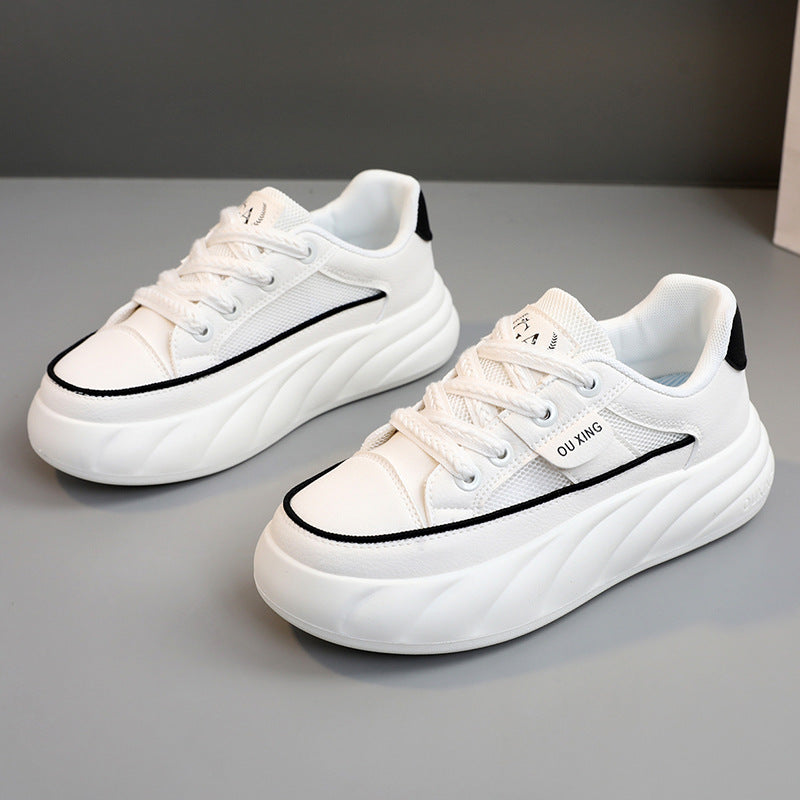 Damen trendige Chunky Sneakers mit hochgezogener Sohle und atmungsaktivem Obermaterial R&B
