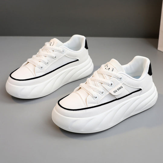Damen trendige Chunky Sneakers mit hochgezogener Sohle und atmungsaktivem Obermaterial R&B