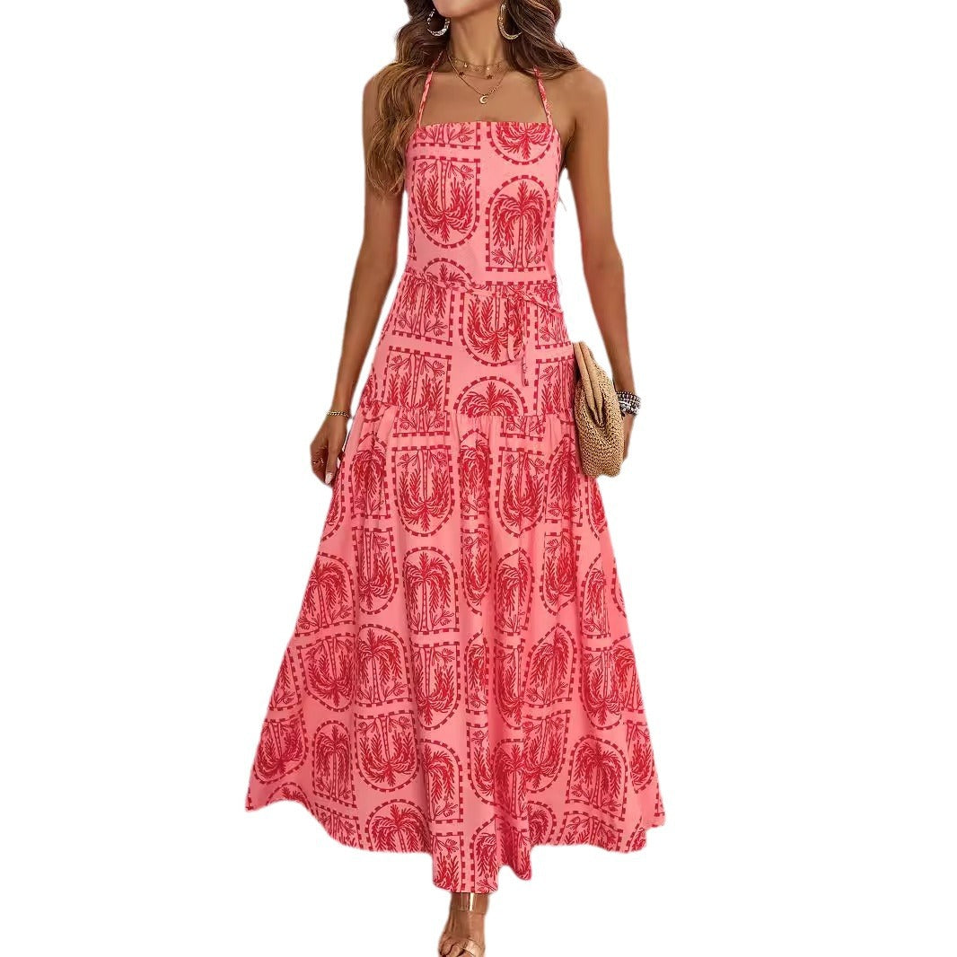 Damen Maxi-Kleid mit verspieltem Muster und eleganter Silhouette R&B